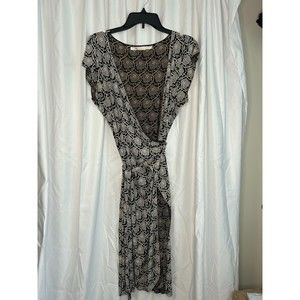 Max Studio Printed Wrap Dress Size L